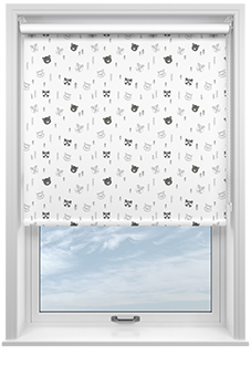 Scandi Forest (Blackout), Grey - Twist&Fit Roller Blind
